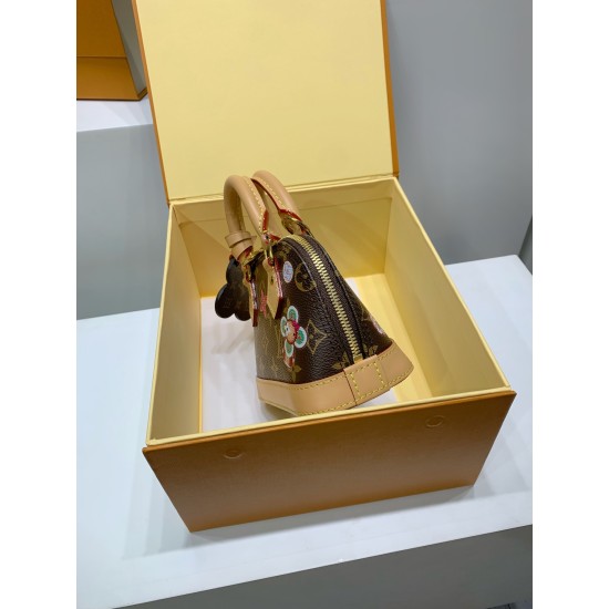 全鋼製 M12199G Nano Alma ハンドバッグ|Candy Factory シリーズのカラフルな祭典ムード 12×8×18cm 全鋼製 M12199G Nano Alma ハンドバッグ|Candy Factory シリーズのカラフルな祭典ムード 12×8×18cm