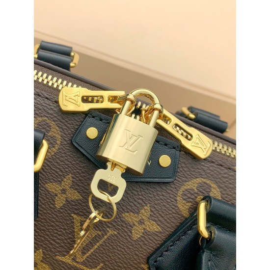 全鋼製 M13146G Speedy Trunk ハンドバッグ｜2025 Cruise 早春ショーで再構築されたクラシックデザイン 20.5×16×11cm
