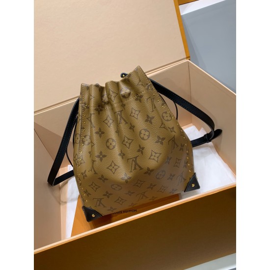 免税版 M13324G 全鋼製 2025 Cruise 早春シリーズ Noé ハンドバッグ｜Trunk ファミリーへの新進軍 23×9×23cm