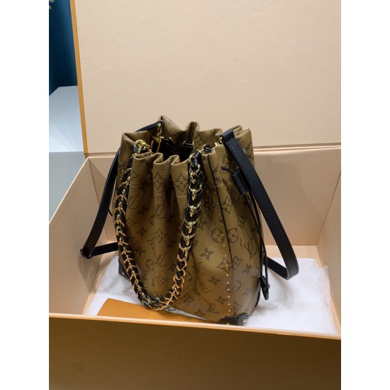 免税版 M13324G 全鋼製 2025 Cruise 早春シリーズ Noé ハンドバッグ｜Trunk ファミリーへの新進軍 23×9×23cm