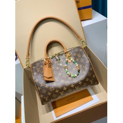 全鋼製 N87212G Speedy Soft 30 Boho ハンドバッグ｜Monogram キャンバスとボホチックなデザインの融合​キーワード：N87212G, 全鋼製，Speedy Soft 30 Boho ハ 21×17×30cm
