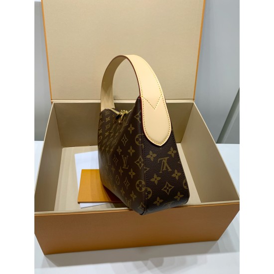 全鋼製 M12098G Slouchy ミディアムハンドバッグ|Monogram キャンバス × 職人技メタルパーツ、大容量で通勤・週末外出に最適 22×9×33cm 全鋼製 M12098G Slouchy ミディアムハンドバッグ|Monogram キャンバス × 職人技メタルパーツ、大容量で通勤・週末外出に最適 22×9×33cm