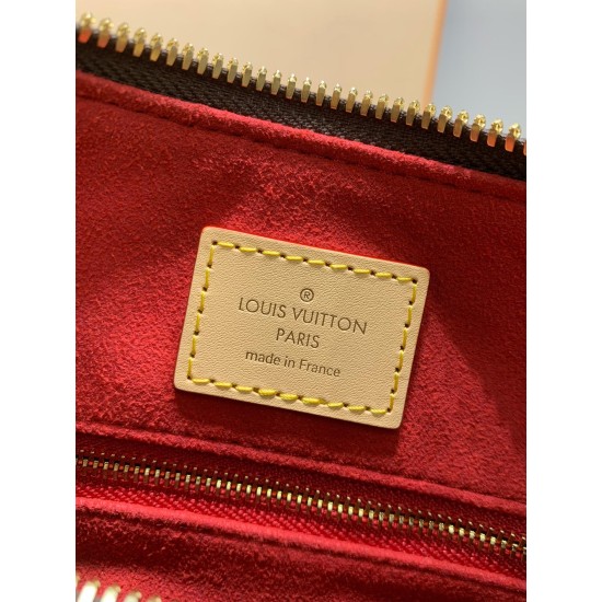 全鋼製 M12098G Slouchy ミディアムハンドバッグ|Monogram キャンバス × 職人技メタルパーツ、大容量で通勤・週末外出に最適 22×9×33cm 全鋼製 M12098G Slouchy ミディアムハンドバッグ|Monogram キャンバス × 職人技メタルパーツ、大容量で通勤・週末外出に最適 22×9×33cm