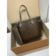 全鋼製 M12062G Neverfull Inside Out ミディアムハンドバッグ｜ダブルフェイスデザイン × 着脱式ポケット、多用途で使い勝手抜群 28×14×31cm