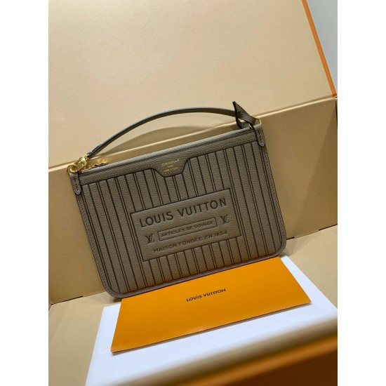 全鋼製 M12062G Neverfull Inside Out ミディアムハンドバッグ｜ダブルフェイスデザイン × 着脱式ポケット、多用途で使い勝手抜群 28×14×31cm