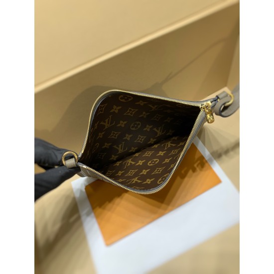 全鋼製 M12062G Neverfull Inside Out ミディアムハンドバッグ｜ダブルフェイスデザイン × 着脱式ポケット、多用途で使い勝手抜群 28×14×31cm