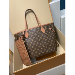 全鋼製 M12061G Neverfull Inside Out ミディアムハンドバッグ｜ダブルフェイスデザイン × 着脱式ポケット、多機能でスタイリッシュ​ 28×14×31cm