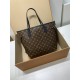 免税価格！M11946G 全鋼製 Neverfull Inside Out ミディアムハンドバッグ｜ダブルフェイス × 着脱ポケット、多用途で魅力的​ 28×14×31cm