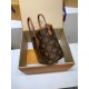免税特典！M12209 棕 G 全鋼製 Neverfull Bandoulière Inside Out BB ハンドバッグ｜ダブルフェイス × 着脱ポーチ × 斜め背負い、洗練された細部で魅力満点 14×9×24cm