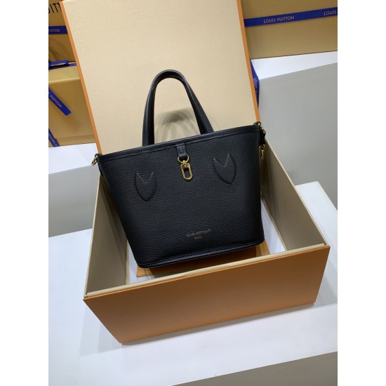 全鋼 M12099G Neverfull Bandoulière Inside Out BB ハンドバッグ｜両面仕様 × 着脱ポーチ × 斜め掛け、精緻なディテールで魅力満載 14 x 9 x 24 cm