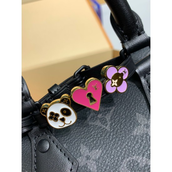 免税特典！M24474G 全鋼 LV 新モデル Speedy 18Cm｜七夕カスタマイズ × 黒地モノグラムセット、専属のバッグを創り上げよう Speedy 18Cm