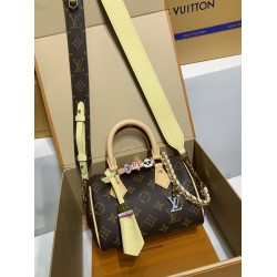 免税特典！M46970G 全鋼 LV 新モデル Speedy 18Cm｜七夕カスタマイズ × オールドモノグラムセット、個性的なバッグを作ろう​ Speedy 18Cm