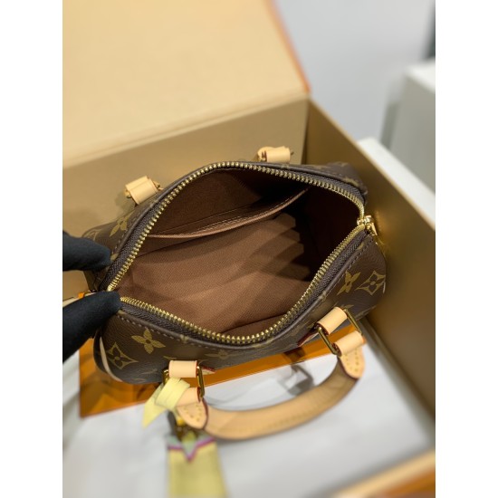 免税特典！M46970G 全鋼 LV 新モデル Speedy 18Cm｜七夕カスタマイズ × オールドモノグラムセット、個性的なバッグを作ろう​ Speedy 18Cm