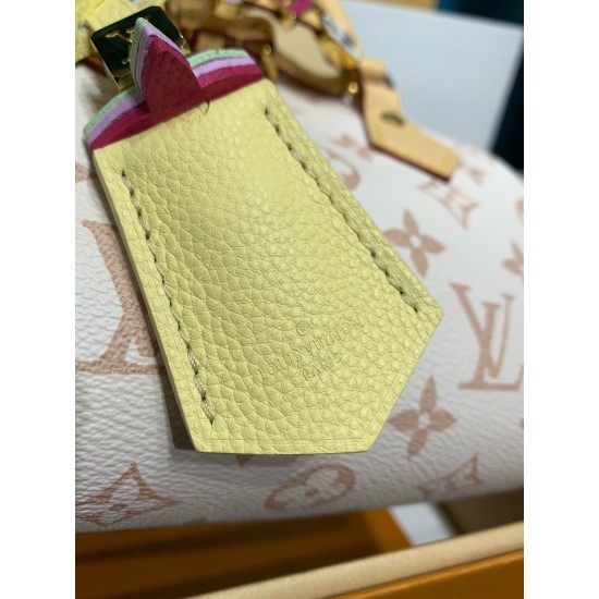 全鋼 M24606G LV 新モデル Speedy 18Cm｜七夕カスタマイズ × 白地モノグラムセット、カスタマイズで専属のバッグを手に入れよう speedy 18Cm