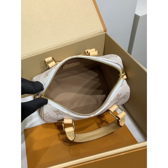 全鋼 M24606G LV 新モデル Speedy 18Cm｜七夕カスタマイズ × 白地モノグラムセット、カスタマイズで専属のバッグを手に入れよう speedy 18Cm