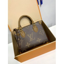全鋼 M46839G OnTheGo トートバッグ｜Monogram キャンバス × レザーハンドル、収納力と使い勝手に優れたコンパクトバッグ​ 18×15×8.5cm