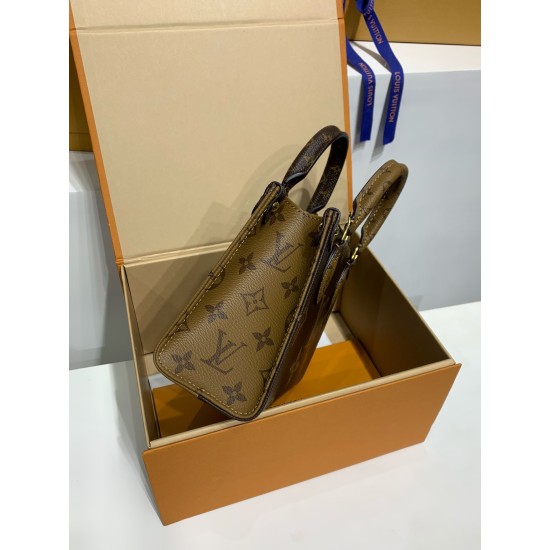 全鋼 M46839G OnTheGo トートバッグ|Monogram キャンバス × レザーハンドル、収納力と使い勝手に優れたコンパクトバッグ 18×15×8.5cm 全鋼 M46839G OnTheGo トートバッグ|Monogram キャンバス × レザーハンドル、収納力と使い勝手に優れたコンパクトバッグ 18×15×8.5cm