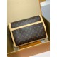 免税版 M47149G Dauphine Soft ラージハンドバッグ｜2024 年春夏コレクション × 柔らかい Monogram キャンバス、LV Circle ロゴで高級感満載​ 28×20×11cm