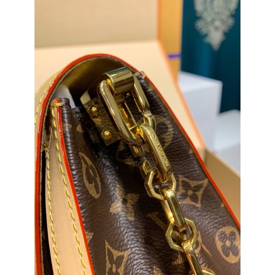 免税版 M47149G Dauphine Soft ラージハンドバッグ｜2024 年春夏コレクション × 柔らかい Monogram キャンバス、LV Circle ロゴで高級感満載​ 28×20×11cm