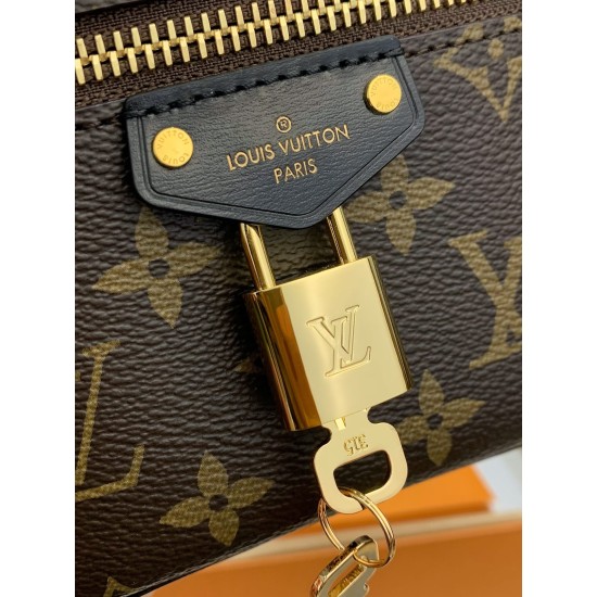 M47125G Vanity Chain Pouch ハンドバッグ|クラシック化粧ケースインスピレーション ×Monogram キャンバス、LV 刻印ロックで個性的な逸品 19×11.5×6.5cm M47125G Vanity Chain Pouch ハンドバッグ|クラシック化粧ケースインスピレーション ×Monogram キャンバス、LV 刻印ロックで個性的な逸品 19×11.5×6.5cm