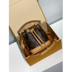 免税特典！M81266G 全鋼 Nano Noé ハンドバッグ｜1932 年クラシック構造 ×Monogram キャンバス、収納力と使い勝手に優れた逸品​ 13×16×10cm