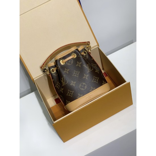 免税特典!M81266G 全鋼 Nano Noé ハンドバッグ|1932 年クラシック構造 ×Monogram キャンバス、収納力と使い勝手に優れた逸品 13×16×10cm 免税特典!M81266G 全鋼 Nano Noé ハンドバッグ|1932 年クラシック構造 ×Monogram キャンバス、収納力と使い勝手に優れた逸品 13×16×10cm