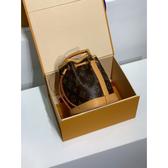 免税特典!M81266G 全鋼 Nano Noé ハンドバッグ|1932 年クラシック構造 ×Monogram キャンバス、収納力と使い勝手に優れた逸品 13×16×10cm 免税特典!M81266G 全鋼 Nano Noé ハンドバッグ|1932 年クラシック構造 ×Monogram キャンバス、収納力と使い勝手に優れた逸品 13×16×10cm
