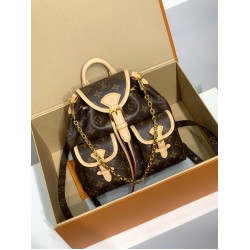 全鋼 M46932 Excursion スモールリュック｜Monogram キャンバス × レザーアクセント、ハイキング雰囲気と実用性兼備の魅力的なバッグ​ 21×23×10cm