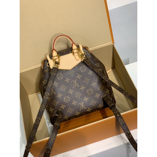全鋼 M46932 Excursion スモールリュック｜Monogram キャンバス × レザーアクセント、ハイキング雰囲気と実用性兼備の魅力的なバッグ​ 21×23×10cm