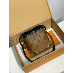 免税特典！M82885 イエロー G 全鋼製新ミニバケツバッグ｜コンパクトサイズ × 鮮やかなカラー、ファッションと実用性の両立​ 11.5×11.5×11.5cm