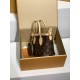 免税特典！M46786G 全鋼製 Neverfull BB ハンドバッグ｜スケールダウンデザイン × テキスタイルバンドとコインケース、コンパクトで実用的な逸品​ 24×14×9cm