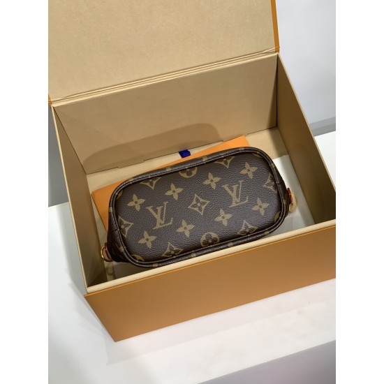 免税特典！M46786G 全鋼製 Neverfull BB ハンドバッグ｜スケールダウンデザイン × テキスタイルバンドとコインケース、コンパクトで実用的な逸品​ 24×14×9cm