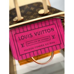免税特典！M46786G 全鋼製 Neverfull BB ハンドバッグ｜スケールダウンデザイン × テキスタイルバンドとコインケース、コンパクトで実用的な逸品​ 24×14×9cm