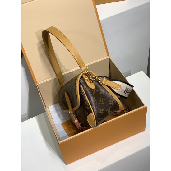 全鋼 M45985G Diane ハンドバッグ｜1990 年代クラシック再構築 ×Monogram キャンバス、ジャカードショルダーストラップでヴィンテージとファッションを融合​ 9×15×24cm