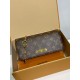 全鋼 M82509 百合花財布チェーン｜モンクキャンバス × 滑らか長方形形状、ヴィンテージ風で個性的な逸品​ 20.5×10×3.5cm