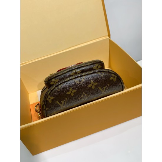 全鋼 M82335G Mini Bumbag ハンドバッグ|Monogram キャンバス × ジップ収納、着脱ストラップとチェーンでスタイリング自在な逸品 17×12×9.5cm 全鋼 M82335G Mini Bumbag ハンドバッグ|Monogram キャンバス × ジップ収納、着脱ストラップとチェーンでスタイリング自在な逸品 17×12×9.5cm