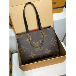 免税版 M45321 Onthego ミドルサイズハンドバッグ｜Monogram ツーフェイスデザイン × 多彩な背負け方、大容量で収納性抜群のハイエンド逸品​ 35×27×14cm