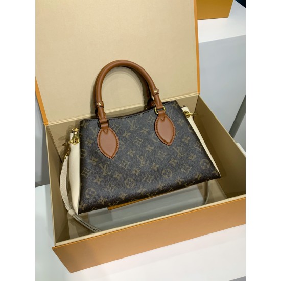 全鋼 M46495G VENDOME BB ハンドバッグ|Monogram キャンバス × レザーミックス、精巧なディテールと大容量で伝統と現代を融合 26×18×15cm 全鋼 M46495G VENDOME BB ハンドバッグ|Monogram キャンバス × レザーミックス、精巧なディテールと大容量で伝統と現代を融合 26×18×15cm