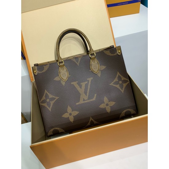 M45039 Onthego ミドルサイズハンドバッグ|Monogram×Monogram Reverse デュアルキャンバス、多様な背負け方と大容量で日常に欠かせない 35×27×14cm M45039 Onthego ミドルサイズハンドバッグ|Monogram×Monogram Reverse デュアルキャンバス、多様な背負け方と大容量で日常に欠かせない 35×27×14cm