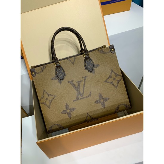 M45039 Onthego ミドルサイズハンドバッグ|Monogram×Monogram Reverse デュアルキャンバス、多様な背負け方と大容量で日常に欠かせない 35×27×14cm M45039 Onthego ミドルサイズハンドバッグ|Monogram×Monogram Reverse デュアルキャンバス、多様な背負け方と大容量で日常に欠かせない 35×27×14cm