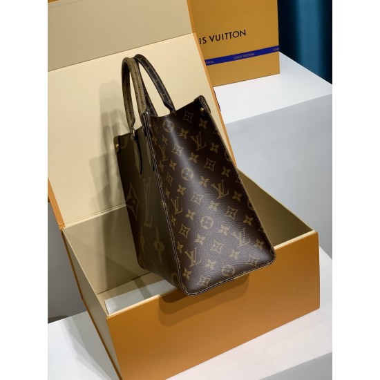 M45039 Onthego ミドルサイズハンドバッグ|Monogram×Monogram Reverse デュアルキャンバス、多様な背負け方と大容量で日常に欠かせない 35×27×14cm M45039 Onthego ミドルサイズハンドバッグ|Monogram×Monogram Reverse デュアルキャンバス、多様な背負け方と大容量で日常に欠かせない 35×27×14cm
