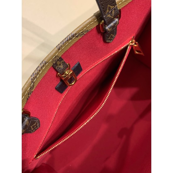 M45039 Onthego ミドルサイズハンドバッグ|Monogram×Monogram Reverse デュアルキャンバス、多様な背負け方と大容量で日常に欠かせない 35×27×14cm M45039 Onthego ミドルサイズハンドバッグ|Monogram×Monogram Reverse デュアルキャンバス、多様な背負け方と大容量で日常に欠かせない 35×27×14cm