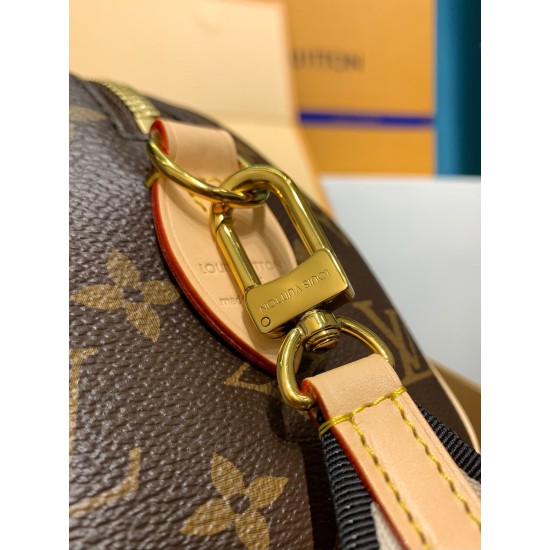 全鋼 M46234 スピーディ バンドゥリエール 20 ハンドバッグ｜Monogram キャンバス × クラシックデザイン、着脱調節可能ストラップでコンパクトかつ実用的な逸品​ 20.5×13.5×12cm