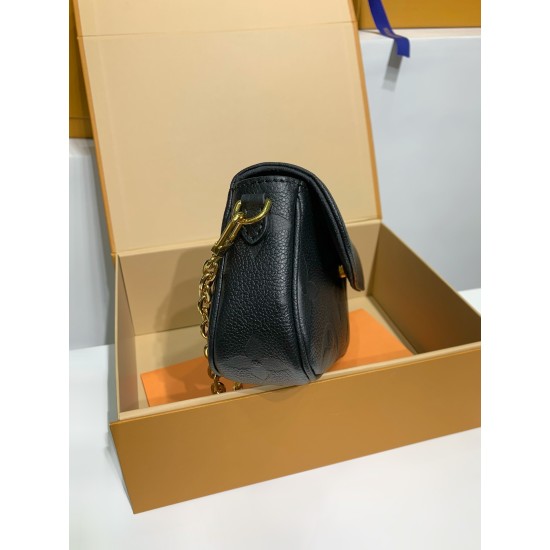 M82154 黒 全鋼 Wallet on Chain Ivy ハンドバッグ|Monogram Empreinte 圧印レザー ×3way 背負け、財布機能付きで収納性抜群の実用ファッションアイテム 23.5×12×4.3cm M82154 黒 全鋼 Wallet on Chain Ivy ハンドバッグ|Monogram Empreinte 圧印レザー ×3way 背負け、財布機能付きで収納性抜群の実用ファッションアイテム 23.5×12×4.3cm