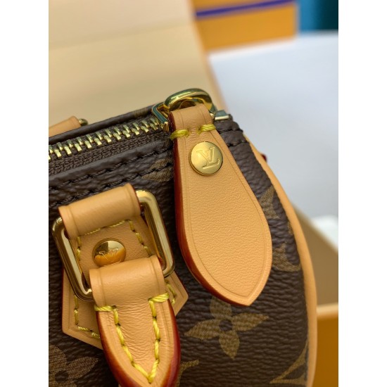 M81085 全鋼免税版 Nano Speedy ハンドバッグ|Speedy ミニ版 ×Monogram キャンバス、多様な背負け方と実用収納でファッションと機能両立 16×10×7.5cm M81085 全鋼免税版 Nano Speedy ハンドバッグ|Speedy ミニ版 ×Monogram キャンバス、多様な背負け方と実用収納でファッションと機能両立 16×10×7.5cm
