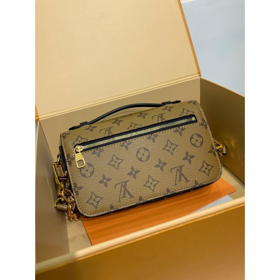 M46279 黄花免税版 Pochette Métis East West ハンドバッグ|Monogram キャンバス ×S-lock 錠前、多様収納と背負け方でクラシックとモダンを融合 21.5×13.5×6cm M46279 黄花免税版 Pochette Métis East West ハンドバッグ|Monogram キャンバス ×S-lock 錠前、多様収納と背負け方でクラシックとモダンを融合 21.5×13.5×6cm
