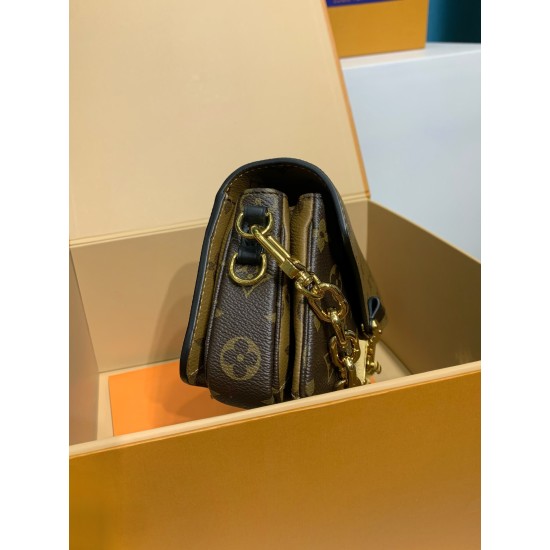 M46279 黄花免税版 Pochette Métis East West ハンドバッグ|Monogram キャンバス ×S-lock 錠前、多様収納と背負け方でクラシックとモダンを融合 21.5×13.5×6cm M46279 黄花免税版 Pochette Métis East West ハンドバッグ|Monogram キャンバス ×S-lock 錠前、多様収納と背負け方でクラシックとモダンを融合 21.5×13.5×6cm