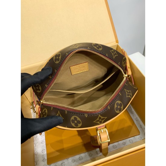 M45647 全鋼 Boite Chapeau Souple ハンドバッグ|帽子ケースモチーフ ×Monogram キャンバス、レトロとモダン融合の実用ファッションアイテム 20×22.5×8cm M45647 全鋼 Boite Chapeau Souple ハンドバッグ|帽子ケースモチーフ ×Monogram キャンバス、レトロとモダン融合の実用ファッションアイテム 20×22.5×8cm