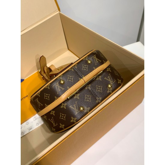 LV M43514 Petite boite chapeau ハンドバッグ|帽子ケースモチーフの可愛らしい全鋼カーリングバッグ 17.5×16.5×7.5cm LV M43514 Petite boite chapeau ハンドバッグ|帽子ケースモチーフの可愛らしい全鋼カーリングバッグ 17.5×16.5×7.5cm