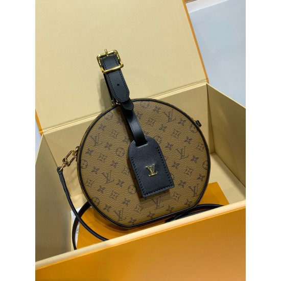 LV M43510 Petite boite chapeau ハンドバッグ|帽子ケースをインスピレーションにした可愛らしいカーリングバッグ 17.5×16.5×7.5cm LV M43510 Petite boite chapeau ハンドバッグ|帽子ケースをインスピレーションにした可愛らしいカーリングバッグ 17.5×16.5×7.5cm